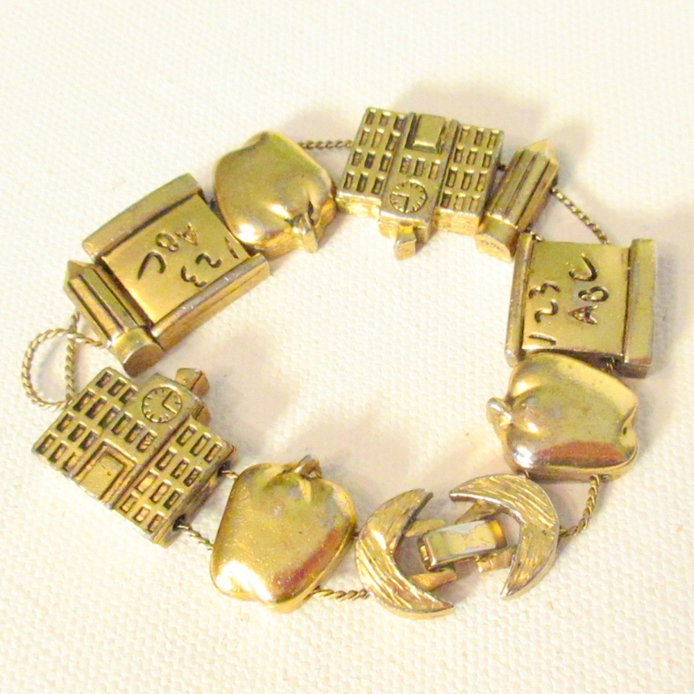 Gold-toned Teacher Bracelet 8"